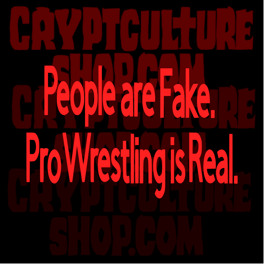 PEOPLE ARE FAKE. PRO WRESTLING IS REAL.
